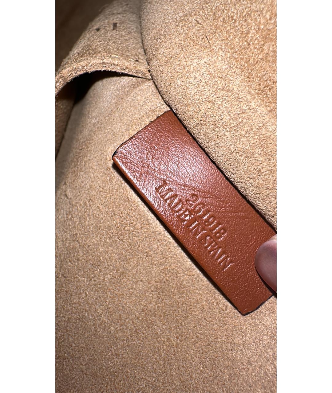 LOEWE Бежевая кожаная сумка через плечо, фото 2