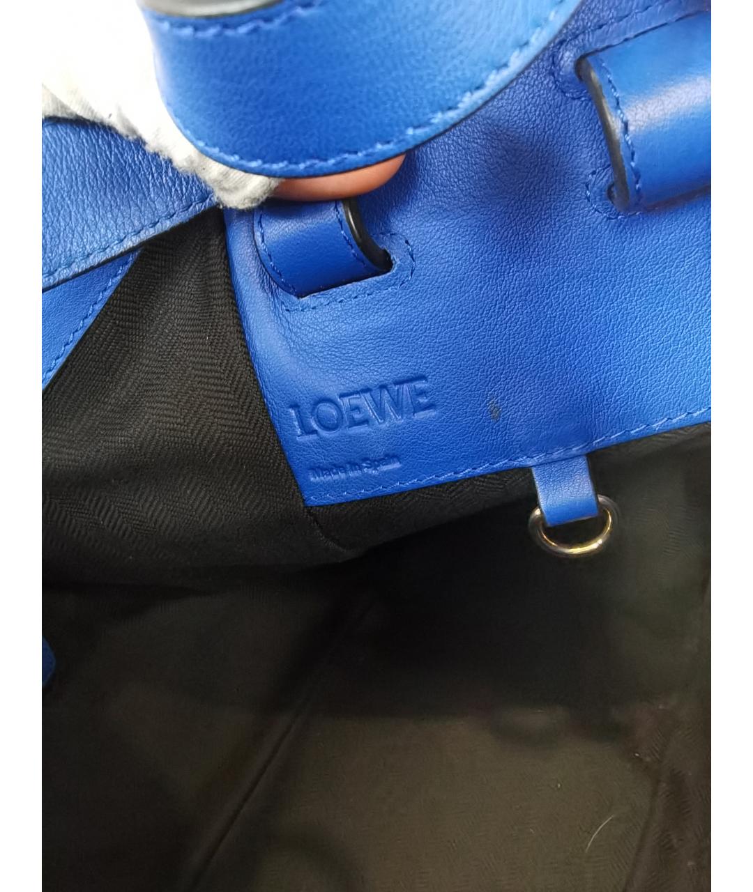 LOEWE Синяя кожаная сумка через плечо, фото 7