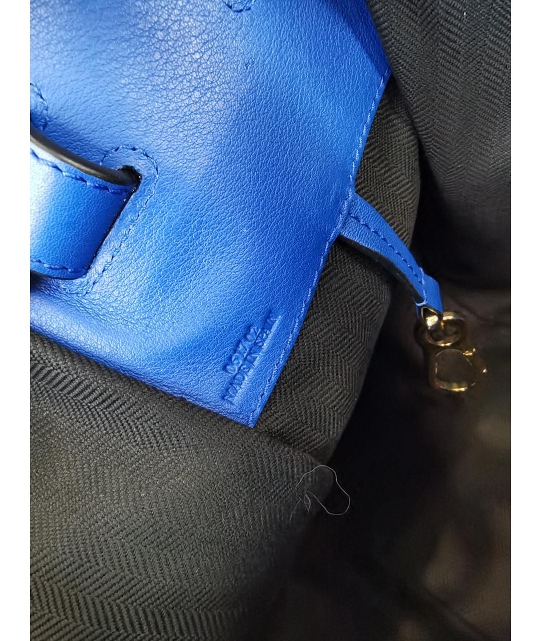 LOEWE Синяя кожаная сумка через плечо, фото 6