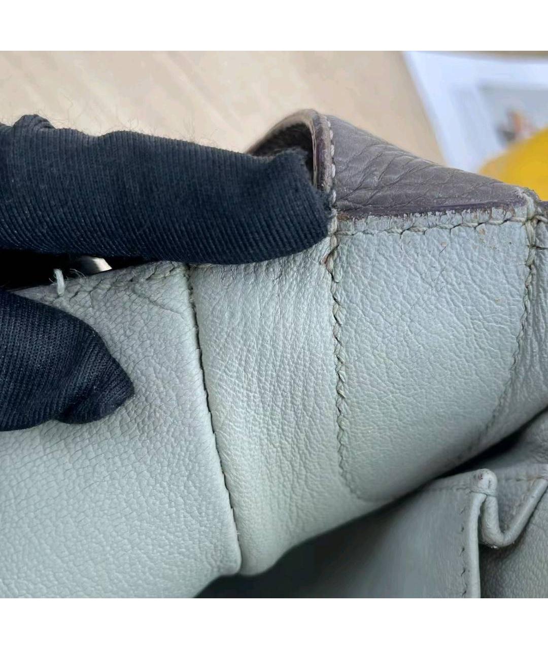 HERMES Коричневая кожаная сумка через плечо, фото 7