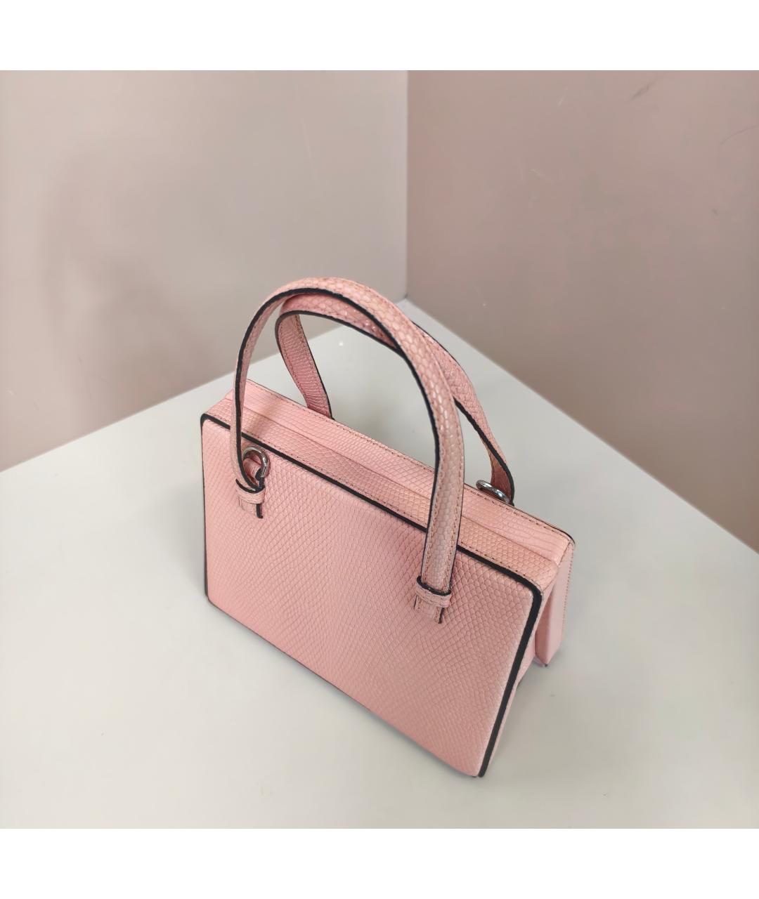 LOEWE Розовая сумка с короткими ручками из экзотической кожи, фото 7