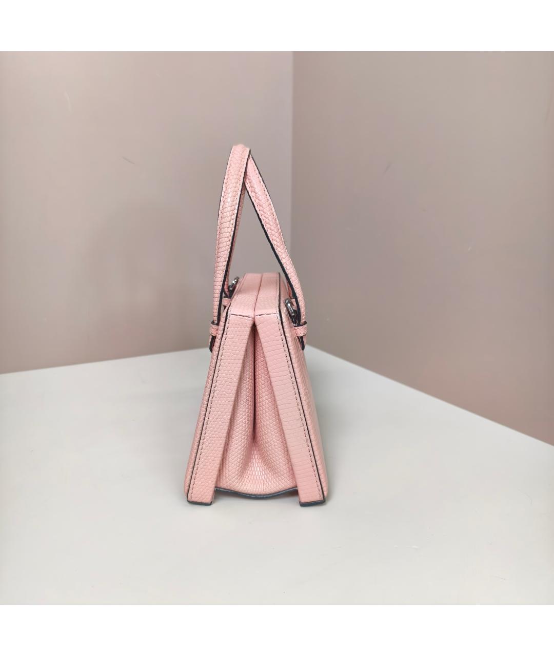 LOEWE Розовая сумка с короткими ручками из экзотической кожи, фото 8