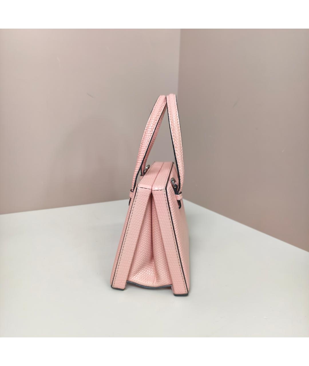 LOEWE Розовая сумка с короткими ручками из экзотической кожи, фото 9