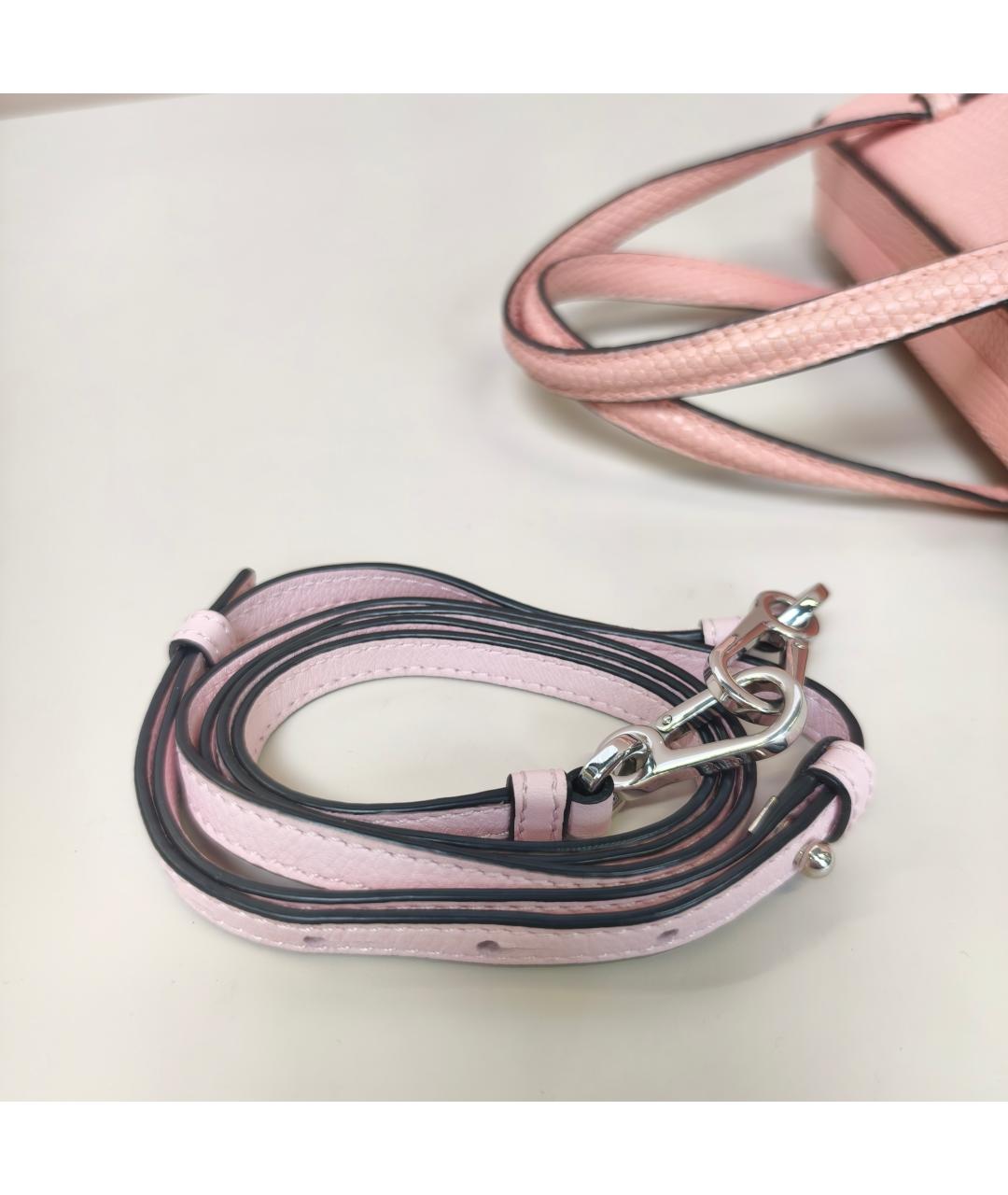 LOEWE Розовая сумка с короткими ручками из экзотической кожи, фото 6