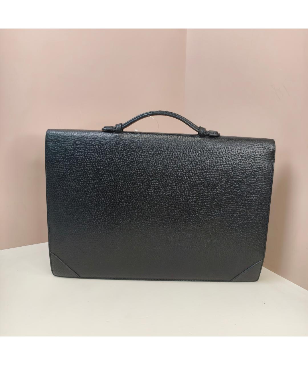 LOEWE Черная кожаная сумка с короткими ручками, фото 4