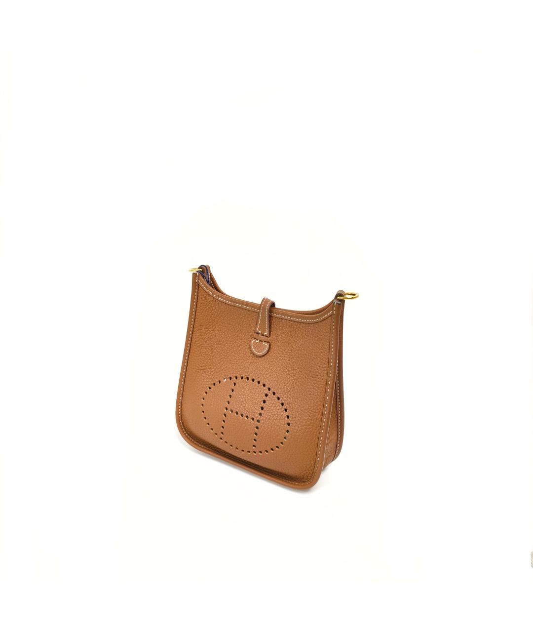 HERMES Коричневая кожаная сумка через плечо, фото 1