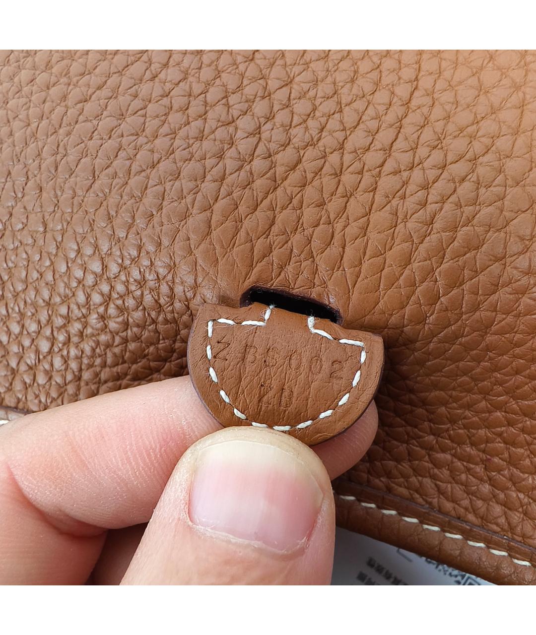 HERMES Коричневая кожаная сумка через плечо, фото 7