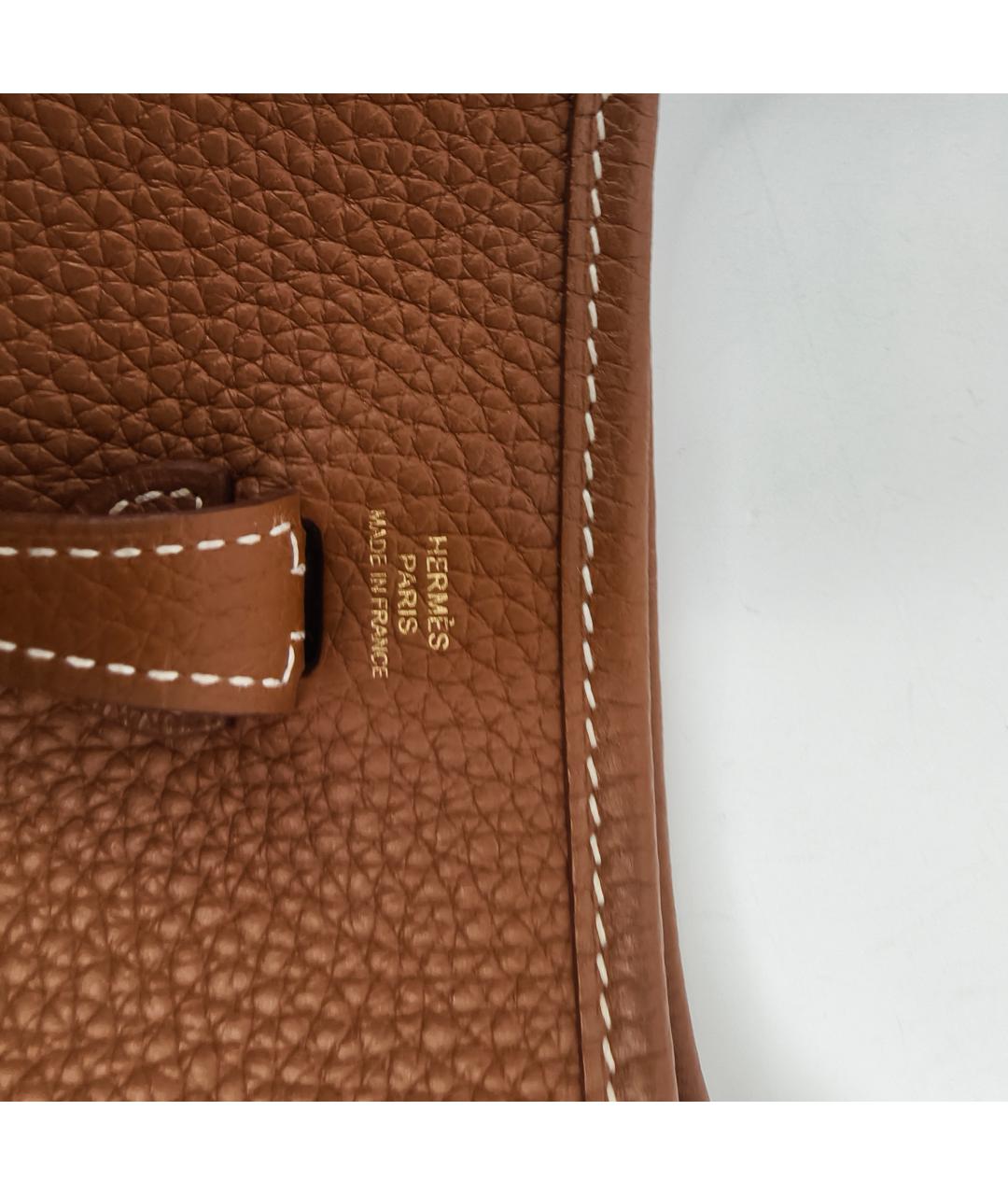 HERMES Коричневая кожаная сумка через плечо, фото 6