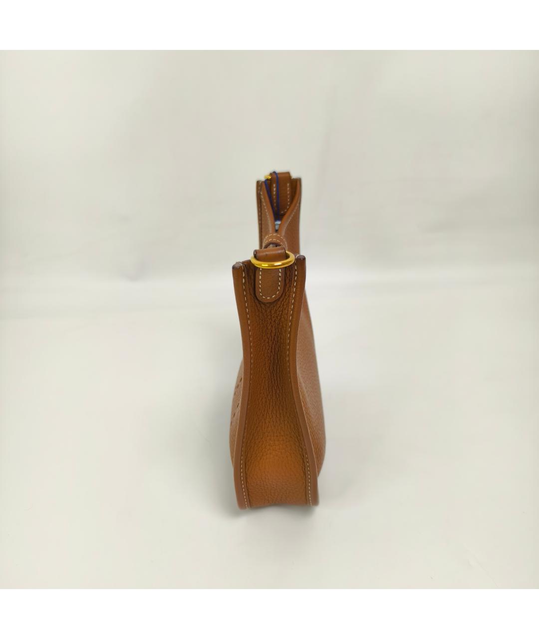 HERMES Коричневая кожаная сумка через плечо, фото 3