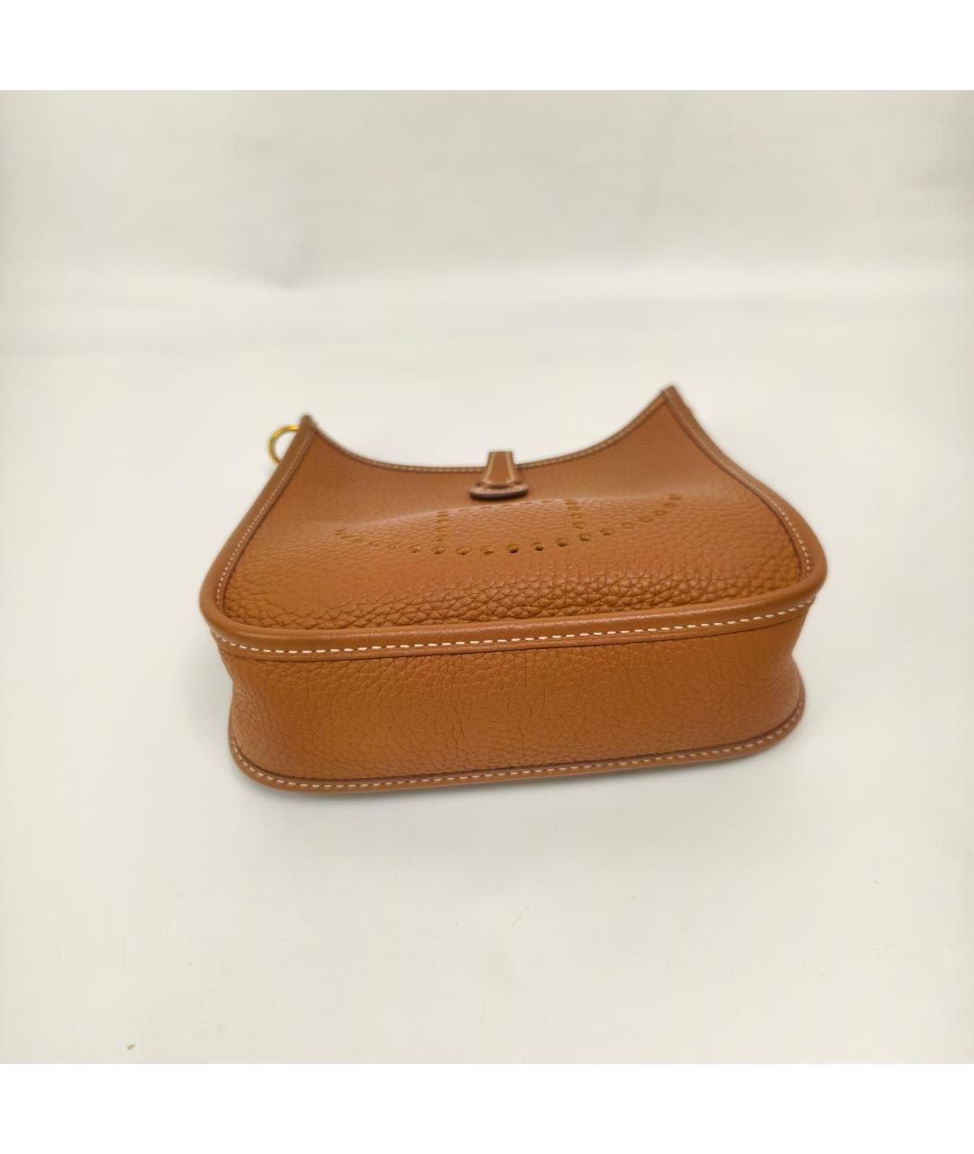 HERMES Коричневая кожаная сумка через плечо, фото 4