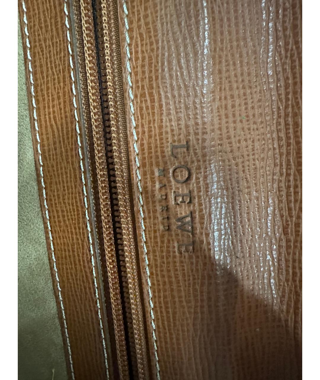 LOEWE Коричневая кожаная сумка с короткими ручками, фото 2