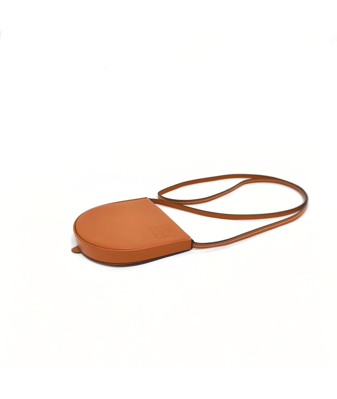 LOEWE Коричневая кожаная сумка через плечо, фото 1