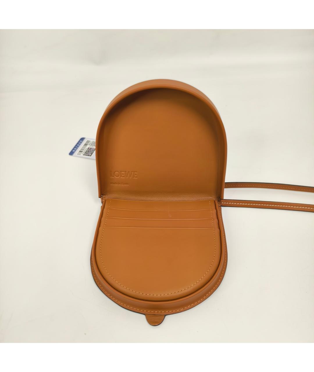LOEWE Коричневая кожаная сумка через плечо, фото 8