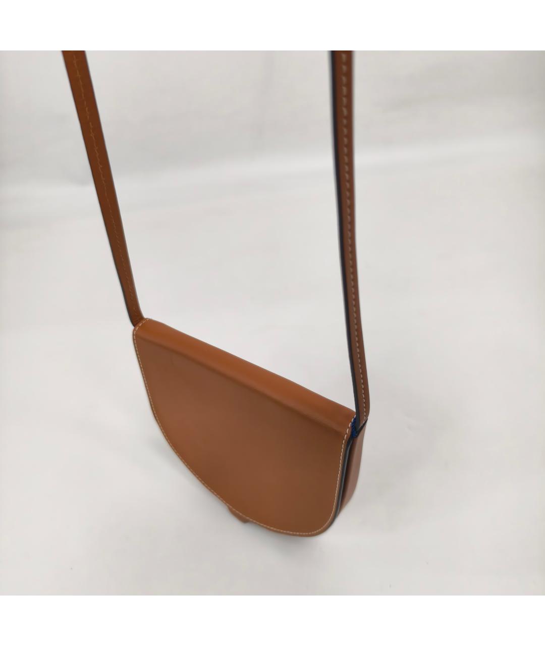 LOEWE Коричневая кожаная сумка через плечо, фото 3