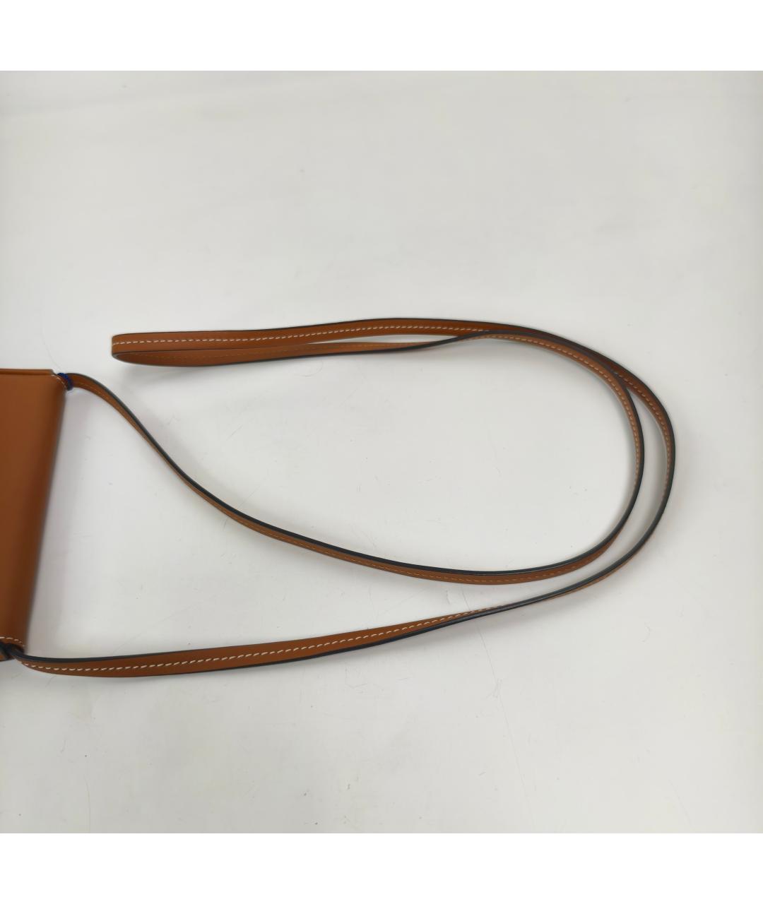 LOEWE Коричневая кожаная сумка через плечо, фото 4