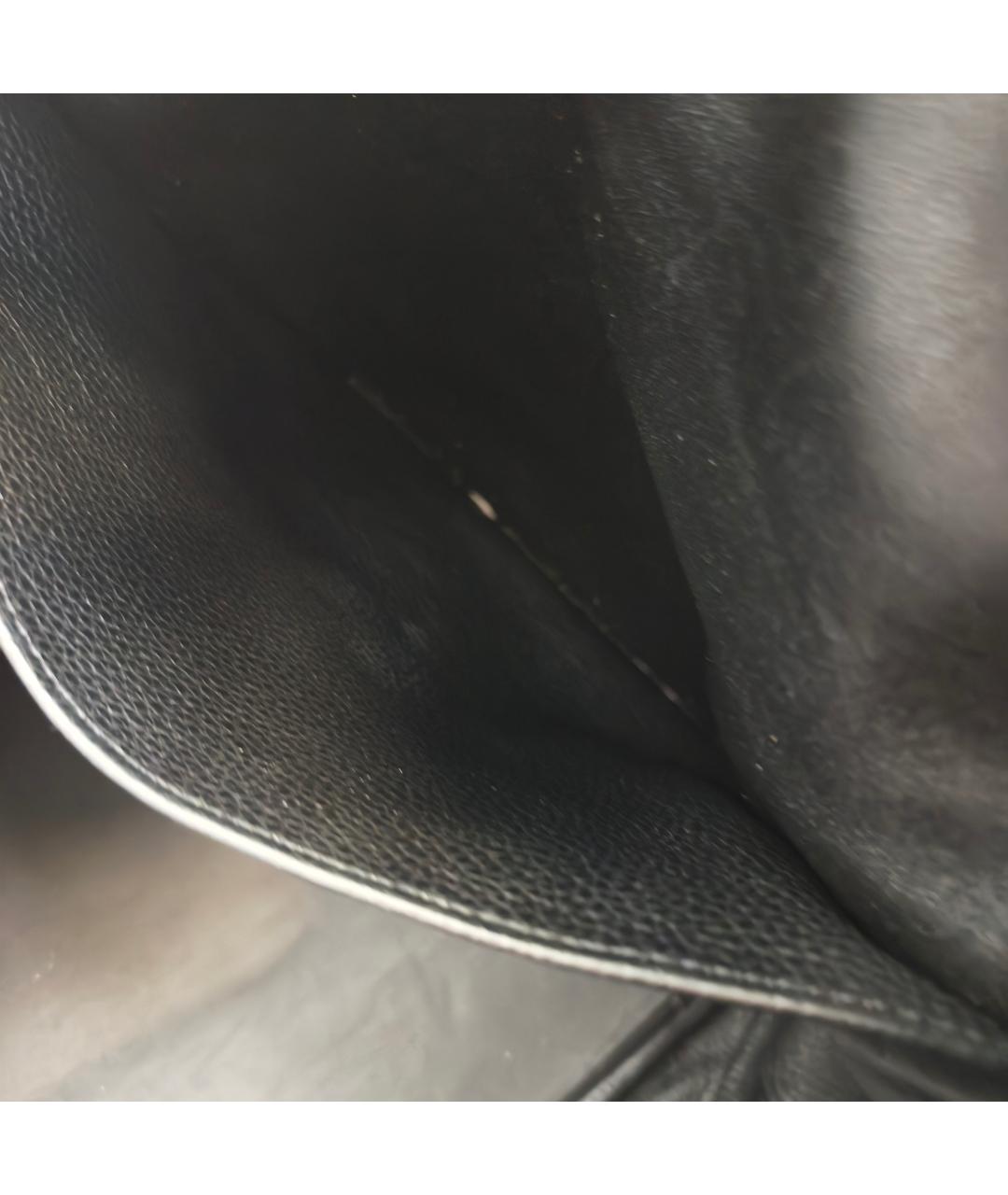 HERMES Черная кожаная сумка с короткими ручками, фото 9