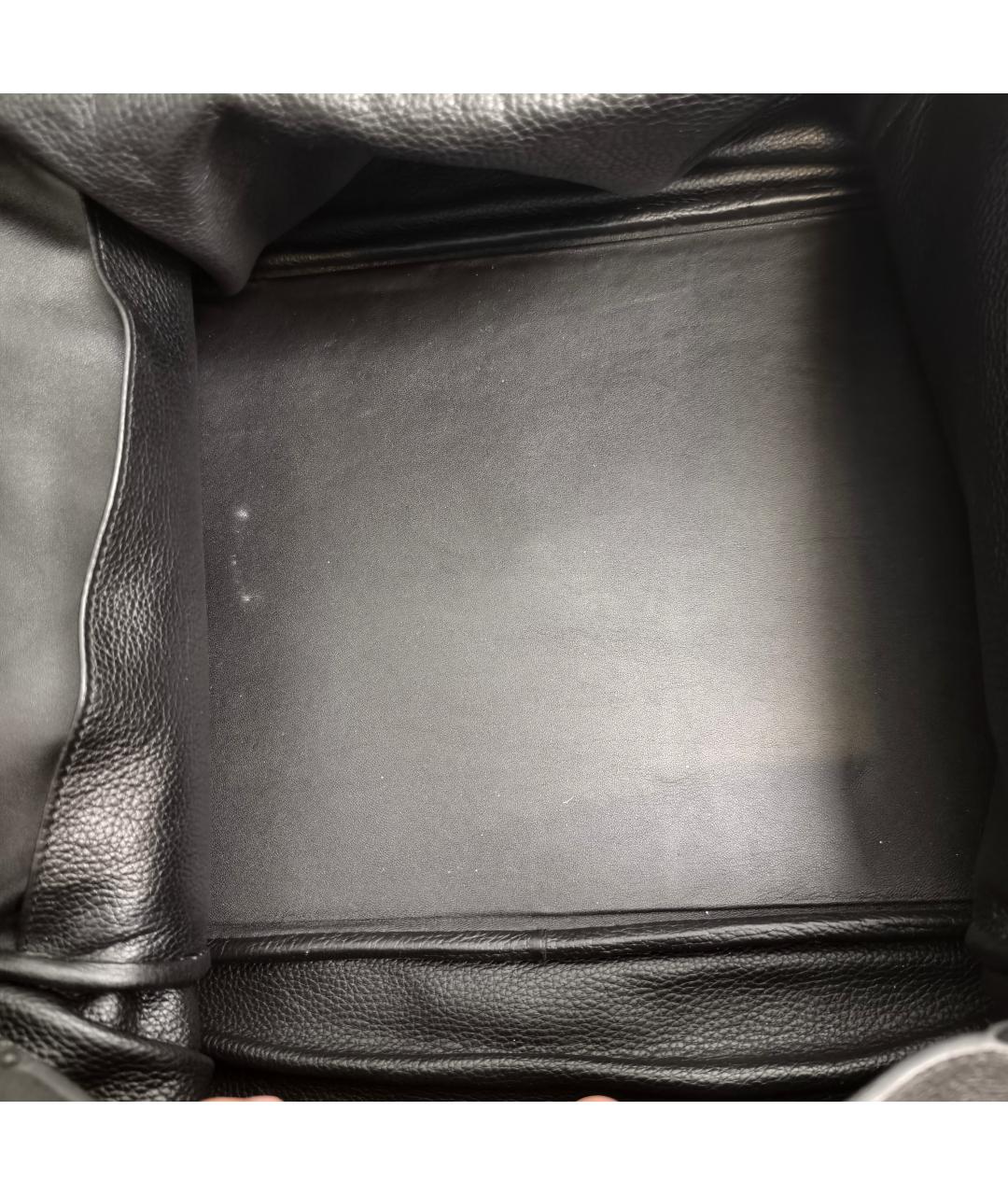 HERMES Черная кожаная сумка с короткими ручками, фото 8
