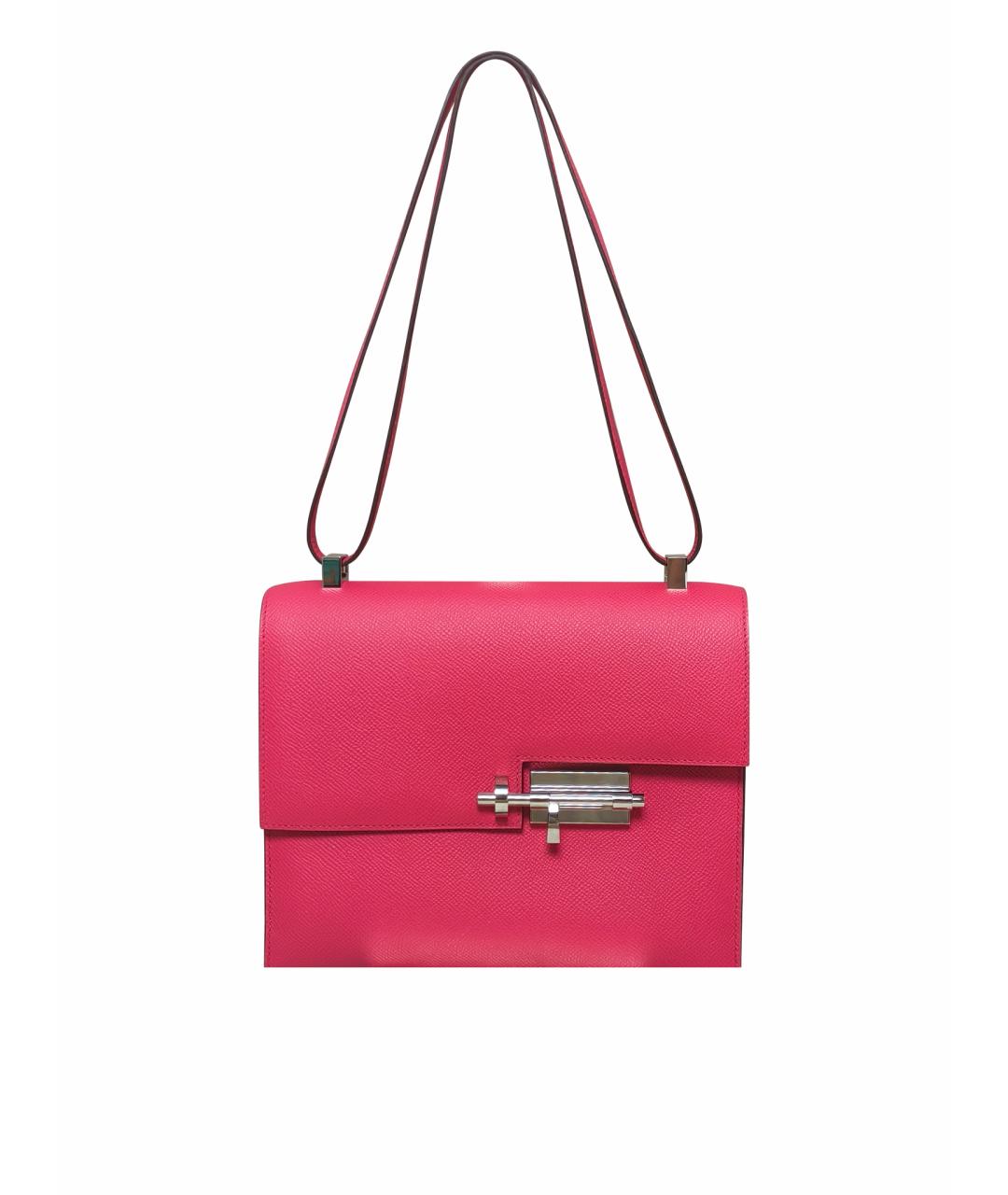 HERMES Фуксия кожаная сумка через плечо, фото 1