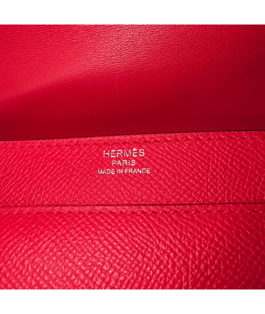 HERMES Фуксия кожаная сумка через плечо, фото 7