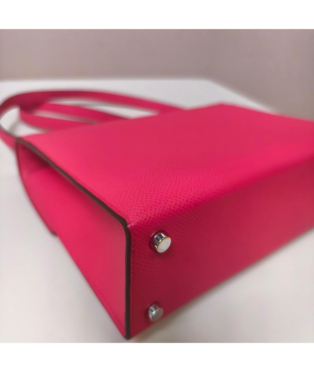 HERMES Фуксия кожаная сумка через плечо, фото 2