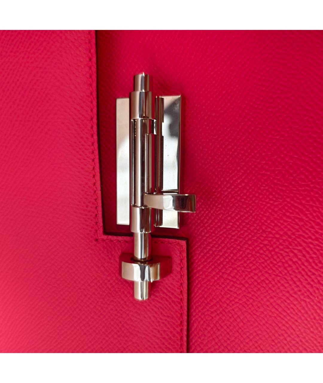 HERMES Фуксия кожаная сумка через плечо, фото 3