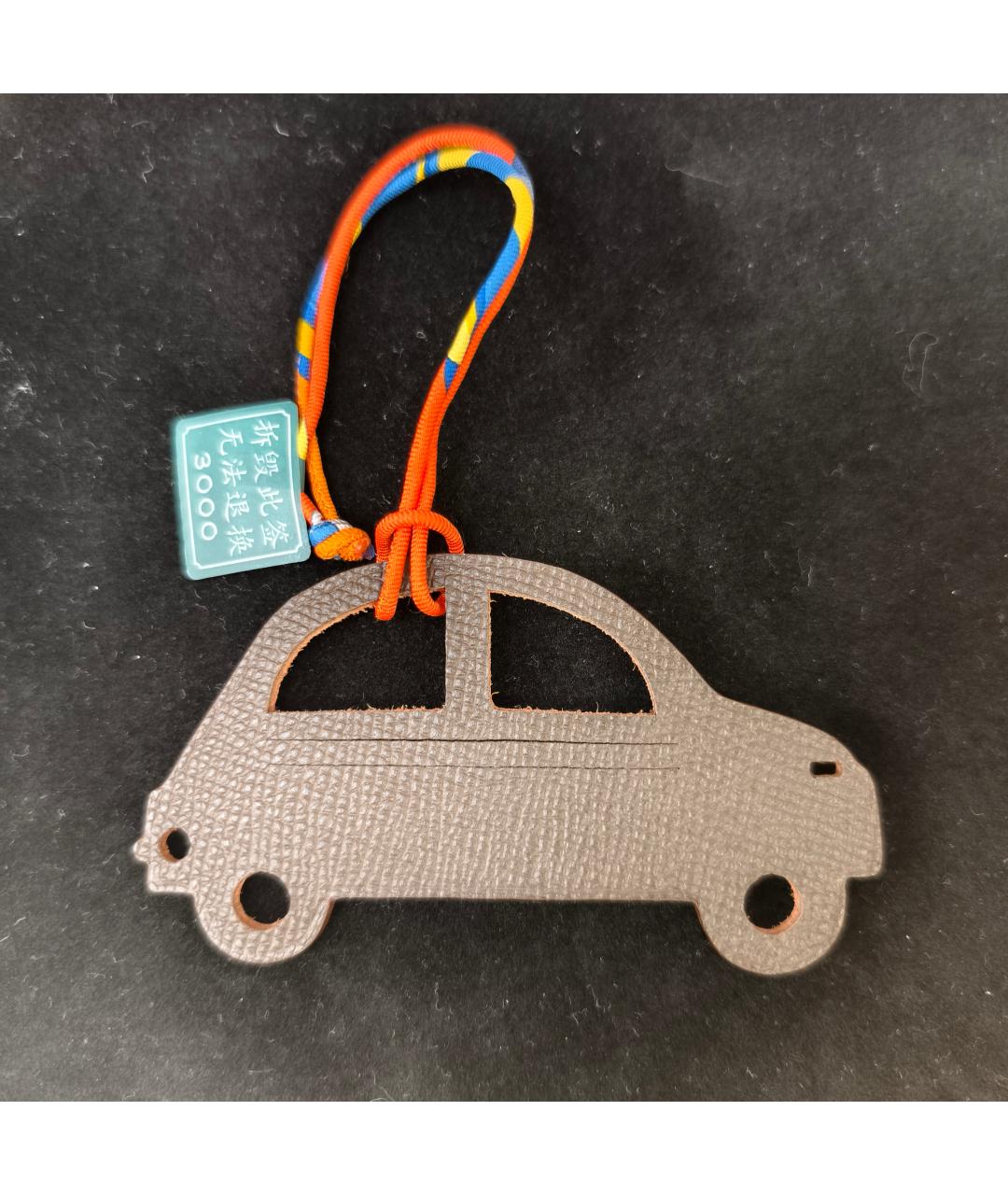 HERMES Оранжевая кожаная подвеска, фото 2