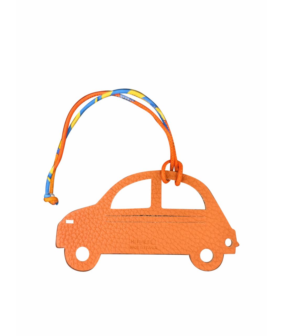 HERMES Оранжевая кожаная подвеска, фото 1