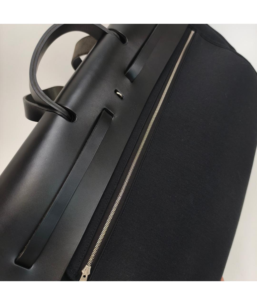 HERMES Черная тканевая сумка через плечо, фото 3