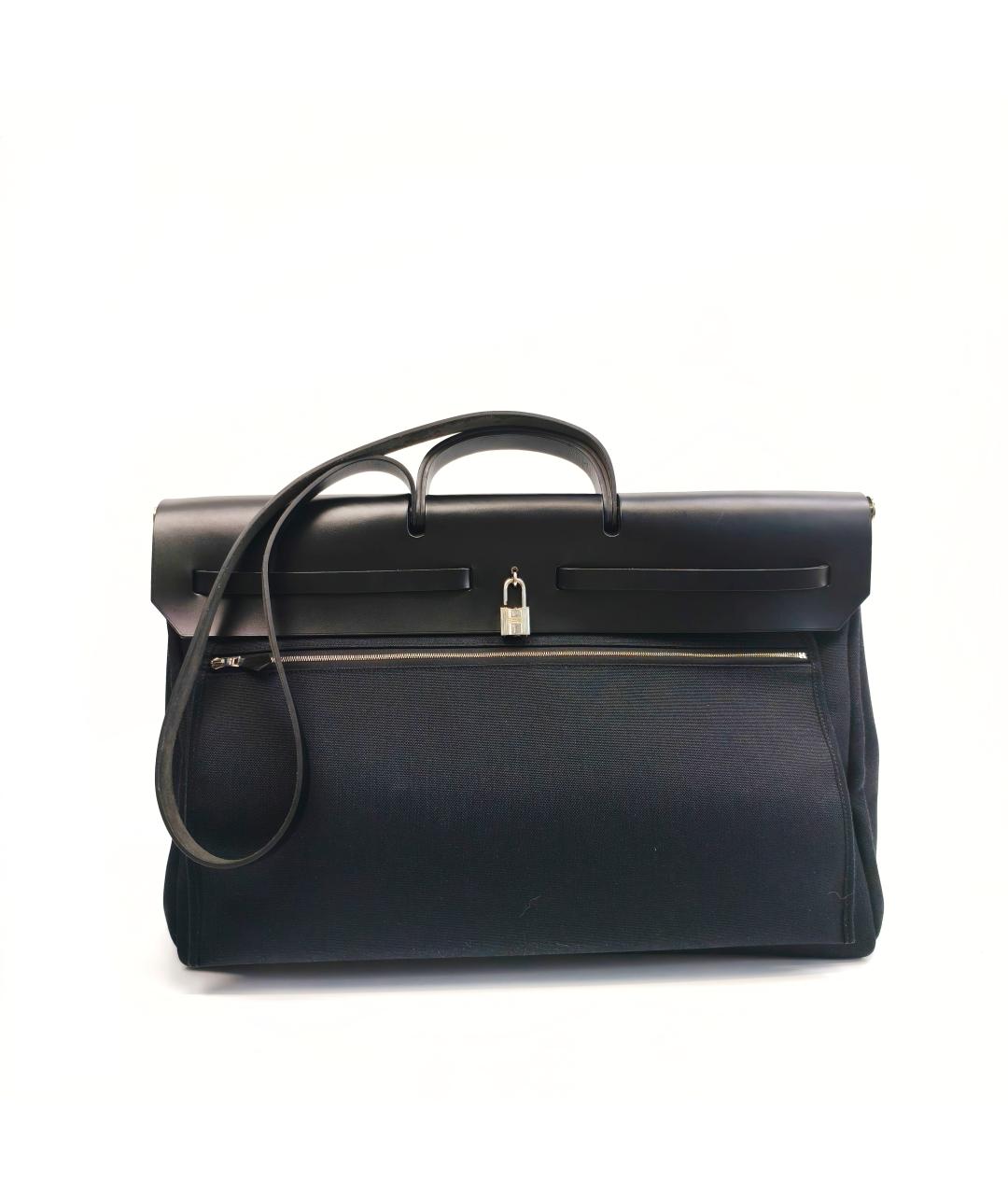 HERMES Черная тканевая сумка через плечо, фото 6