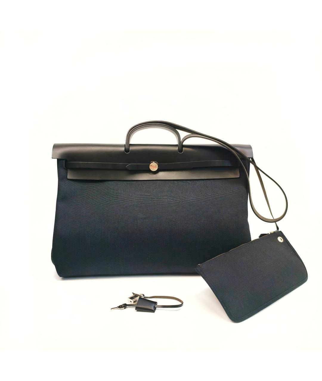 HERMES Черная тканевая сумка через плечо, фото 1