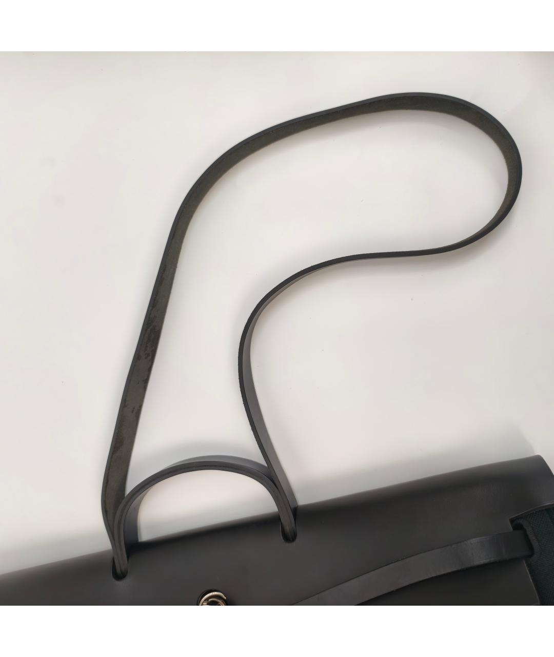 HERMES Черная тканевая сумка через плечо, фото 8