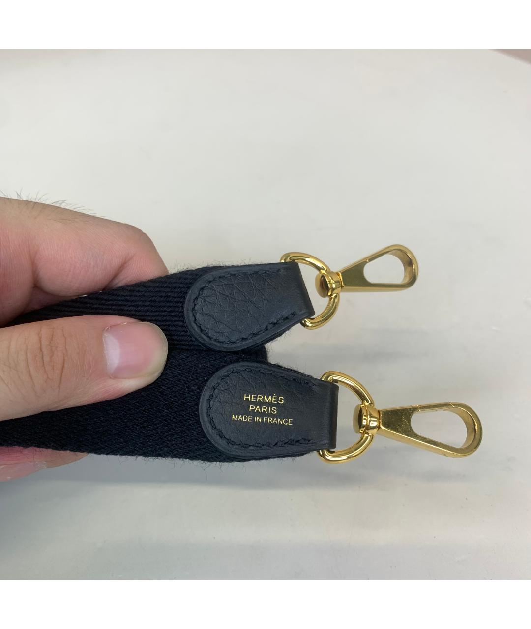 HERMES Черная кожаная сумка через плечо, фото 4