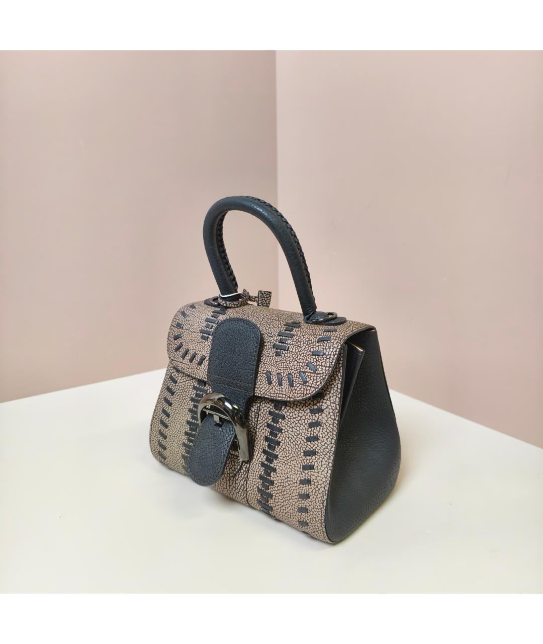 DELVAUX Коричневая кожаная сумка с короткими ручками, фото 8