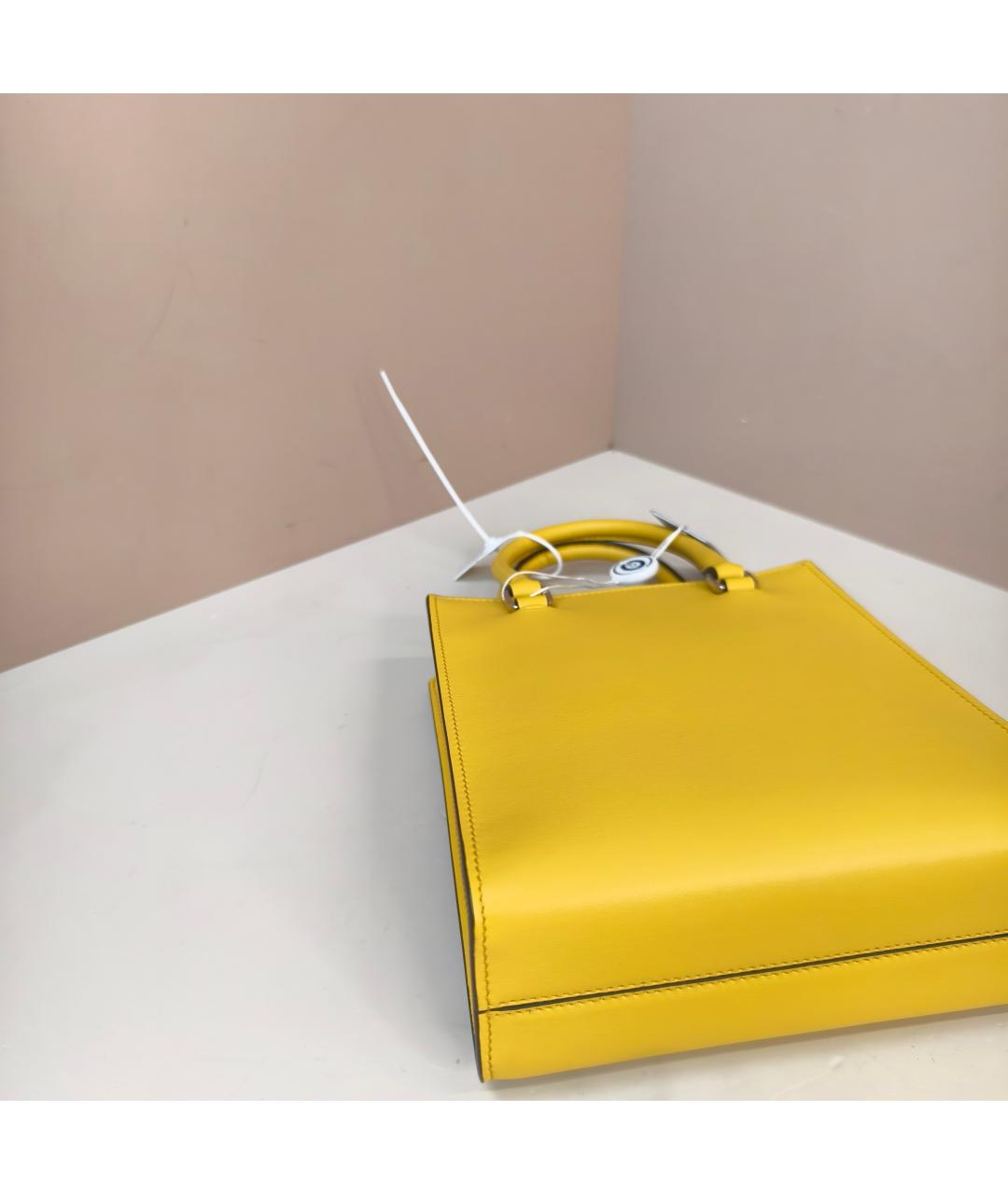 PRADA Желтая кожаная сумка через плечо, фото 2