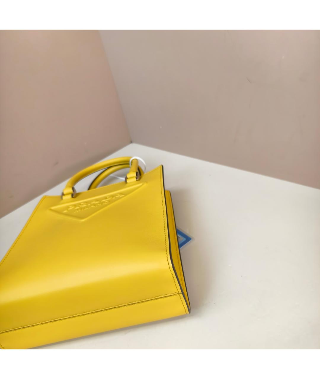 PRADA Желтая кожаная сумка через плечо, фото 8