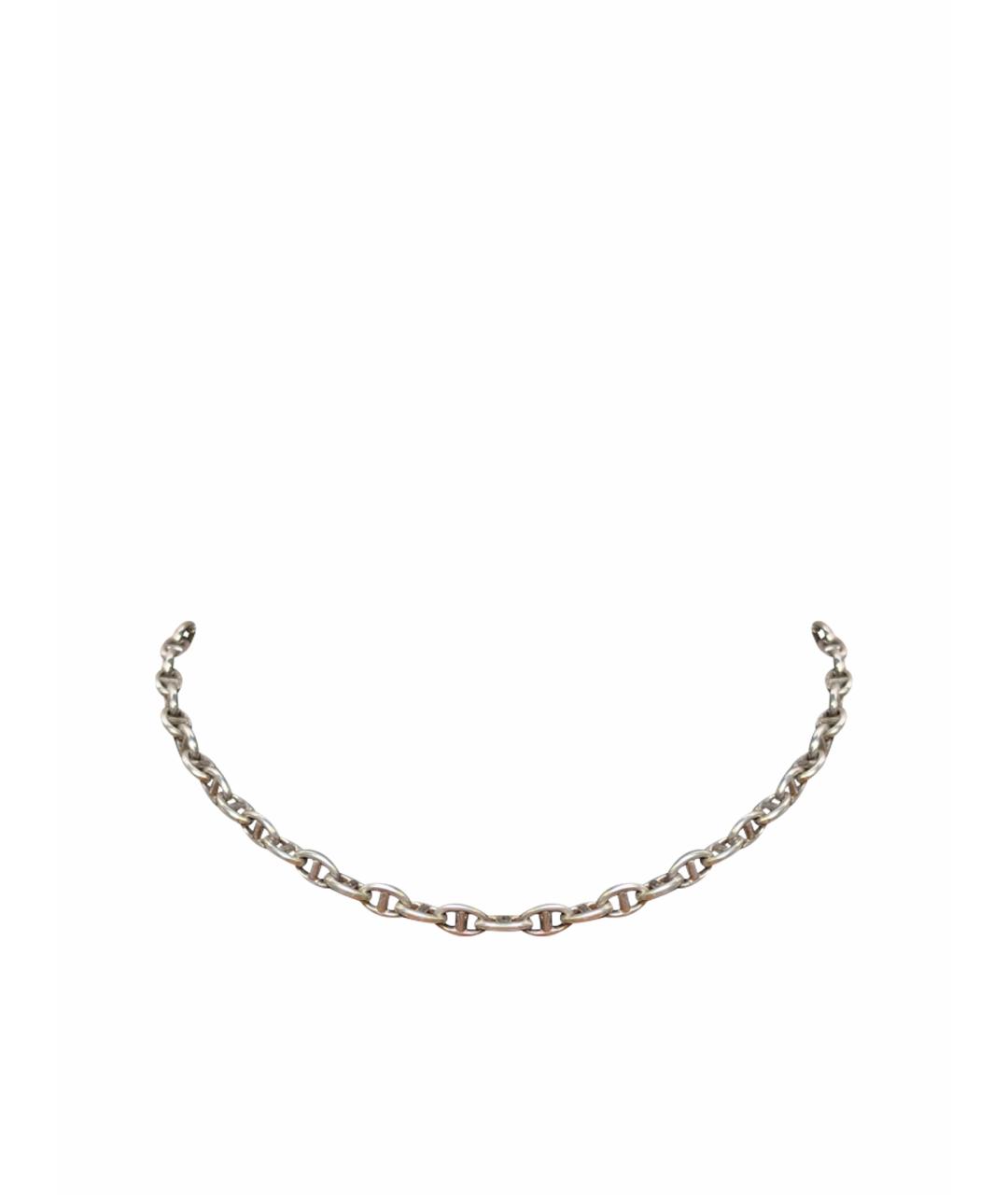 HERMES Серебряное металлическое колье, фото 1