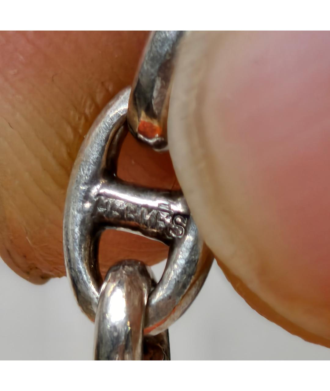 HERMES Серебряное металлическое колье, фото 3