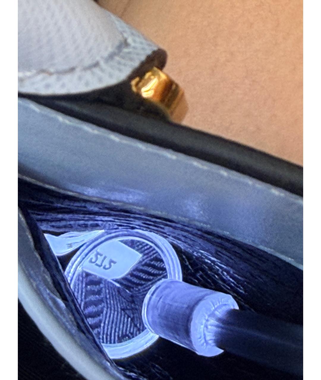 PRADA Голубая кожаная сумка через плечо, фото 3