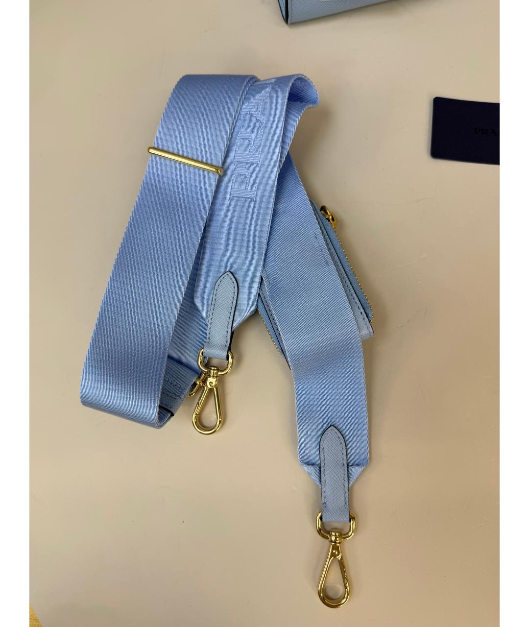 PRADA Голубая кожаная сумка через плечо, фото 6