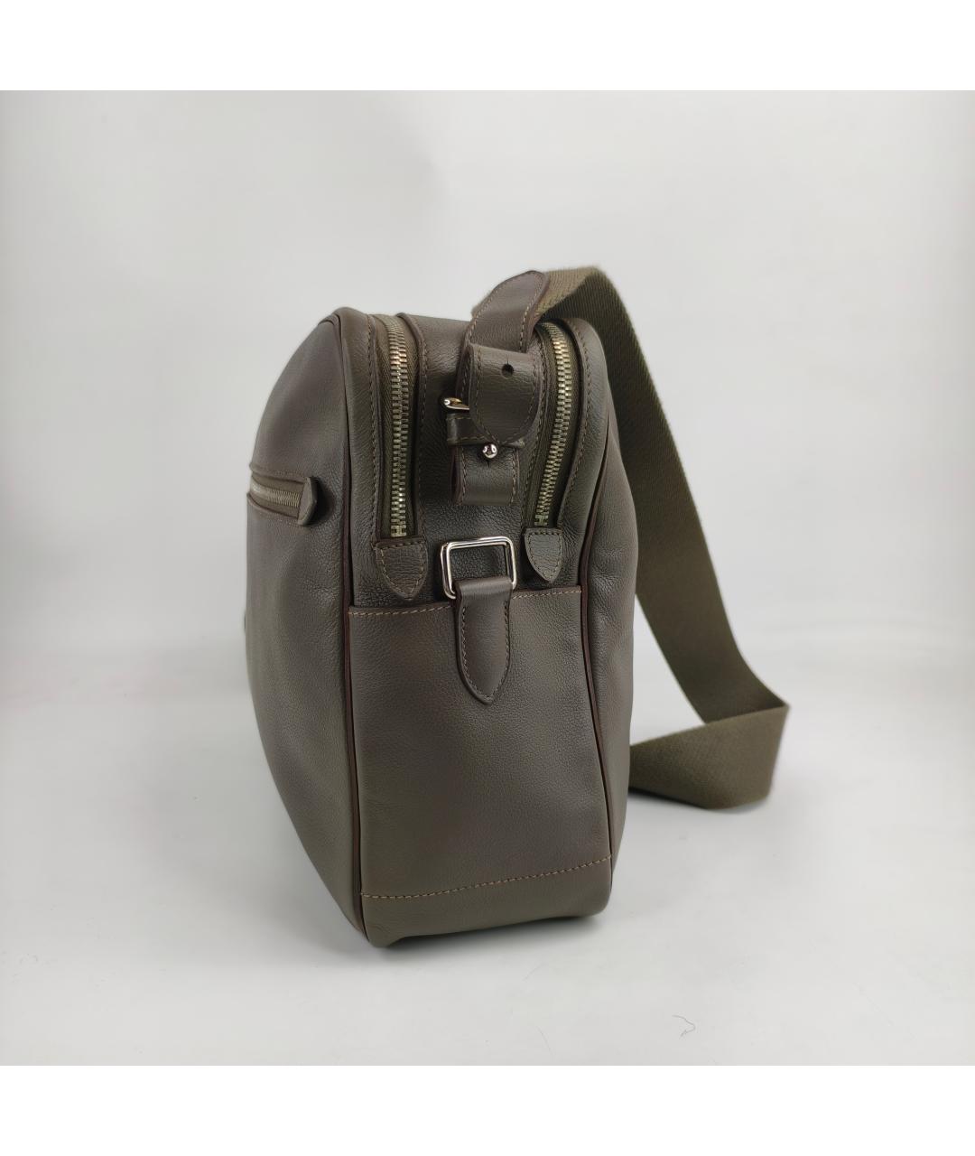 HERMES Коричневая кожаная сумка через плечо, фото 2