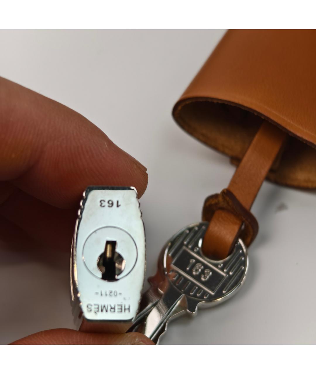 HERMES Бежевый тканевый рюкзак, фото 3