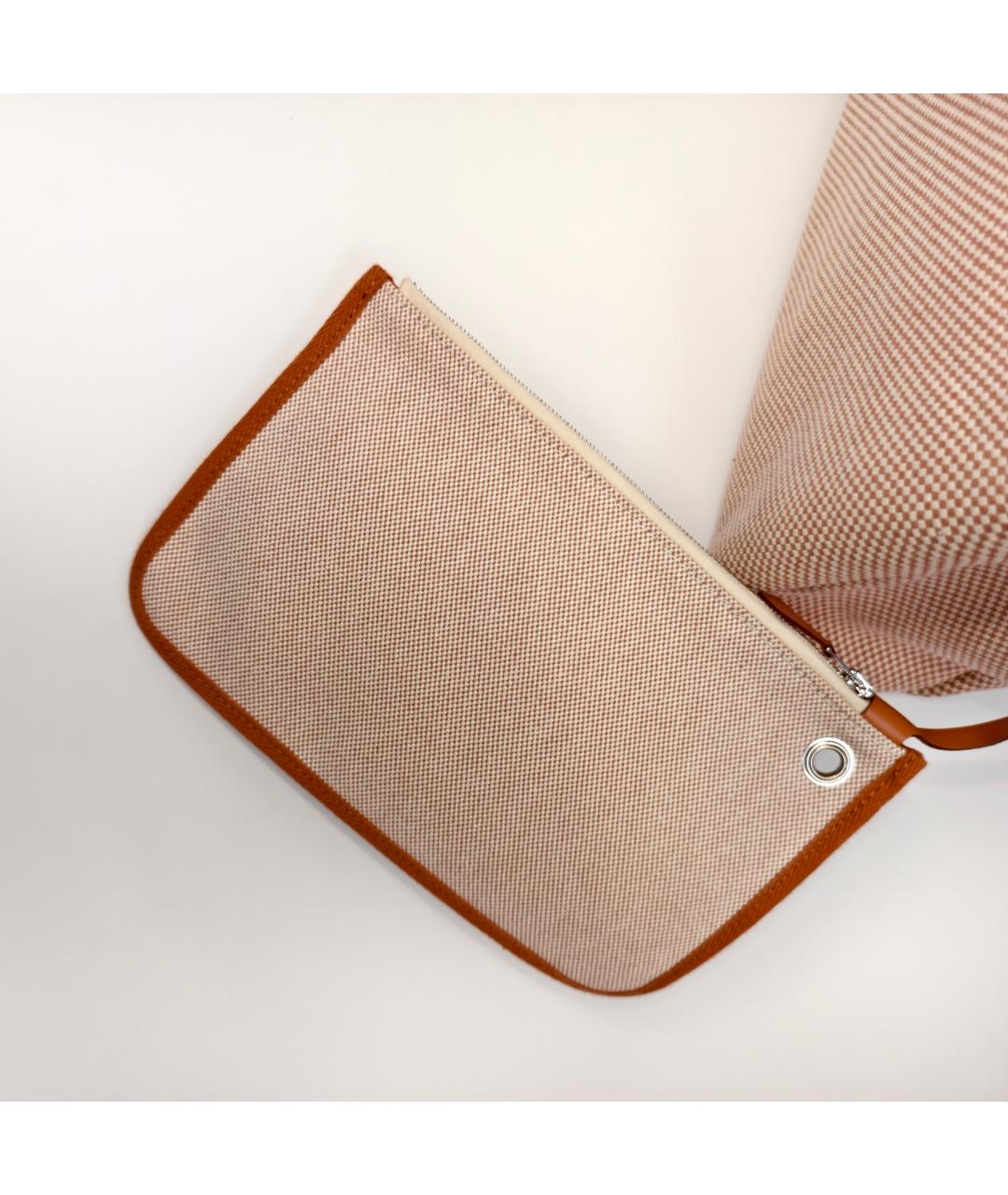 HERMES Бежевый тканевый рюкзак, фото 2