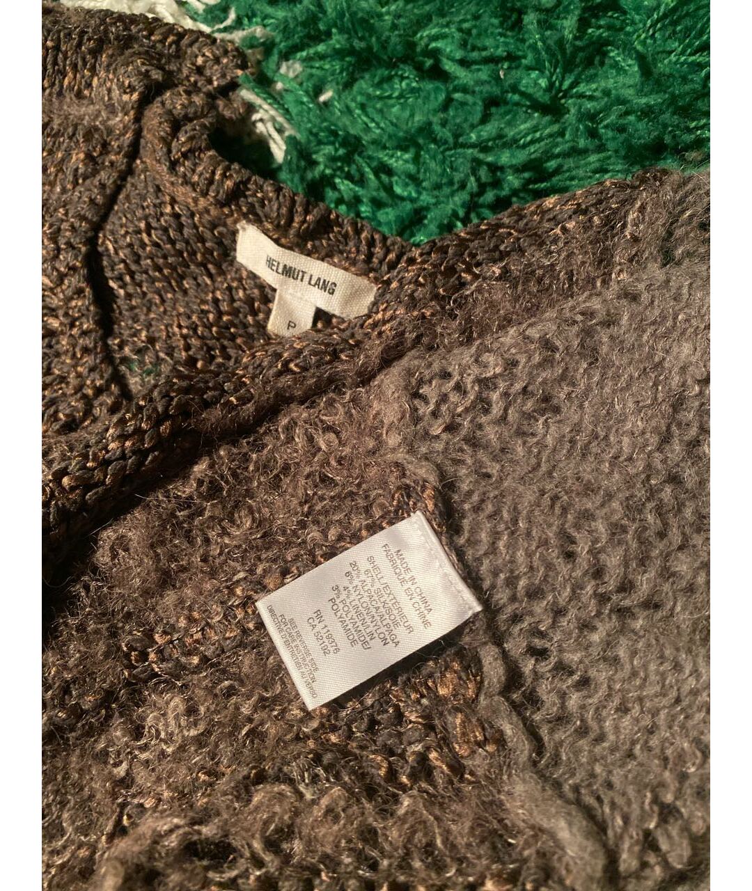 HELMUT LANG Антрацитовый шелковый джемпер / свитер, фото 3