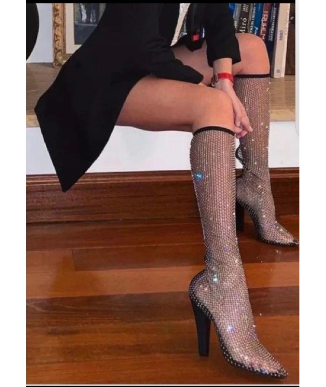 SAINT LAURENT Серебряные сапоги, фото 7