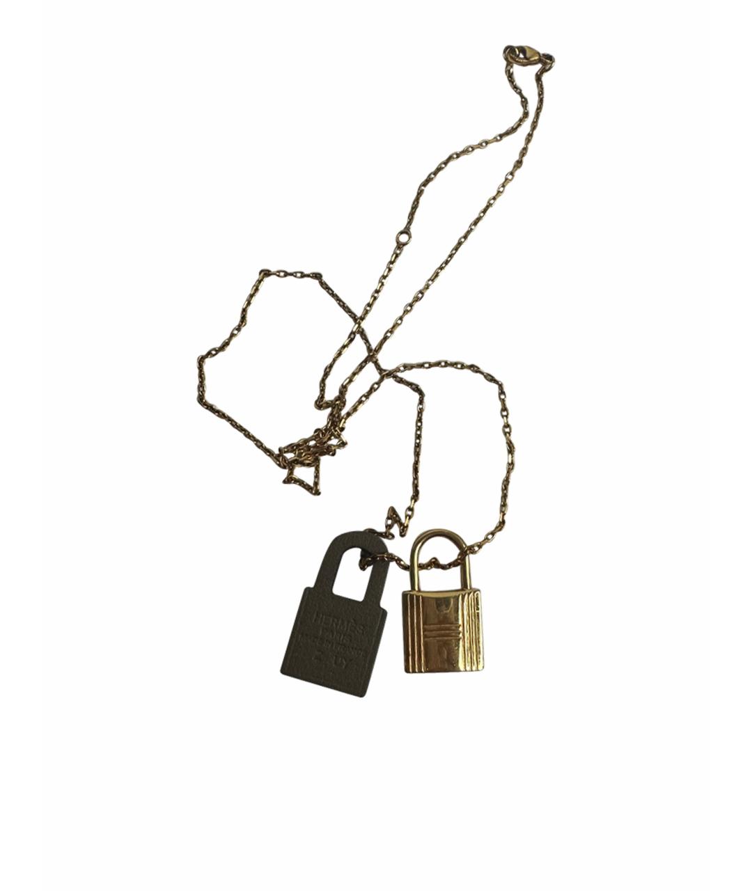 HERMES Золотая металлическая подвеска, фото 1