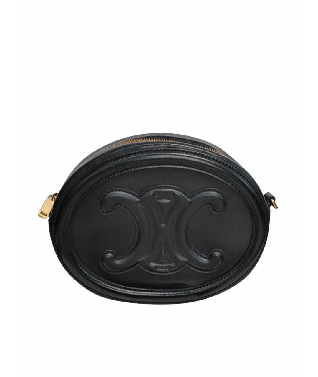 CELINE Черная кожаная сумка через плечо, фото 1