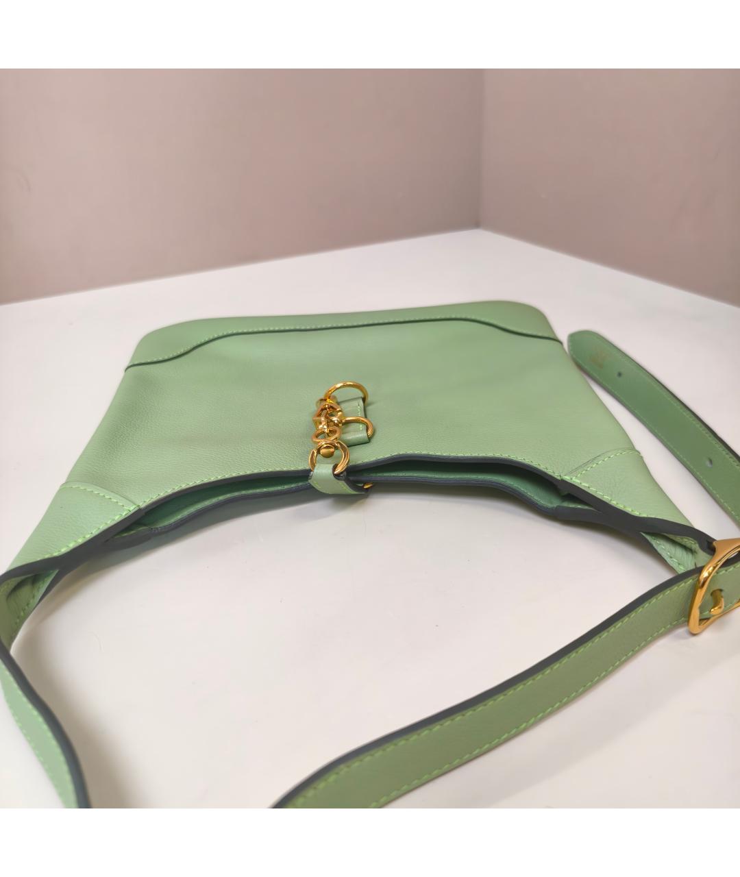 HERMES Зеленая кожаная сумка через плечо, фото 6