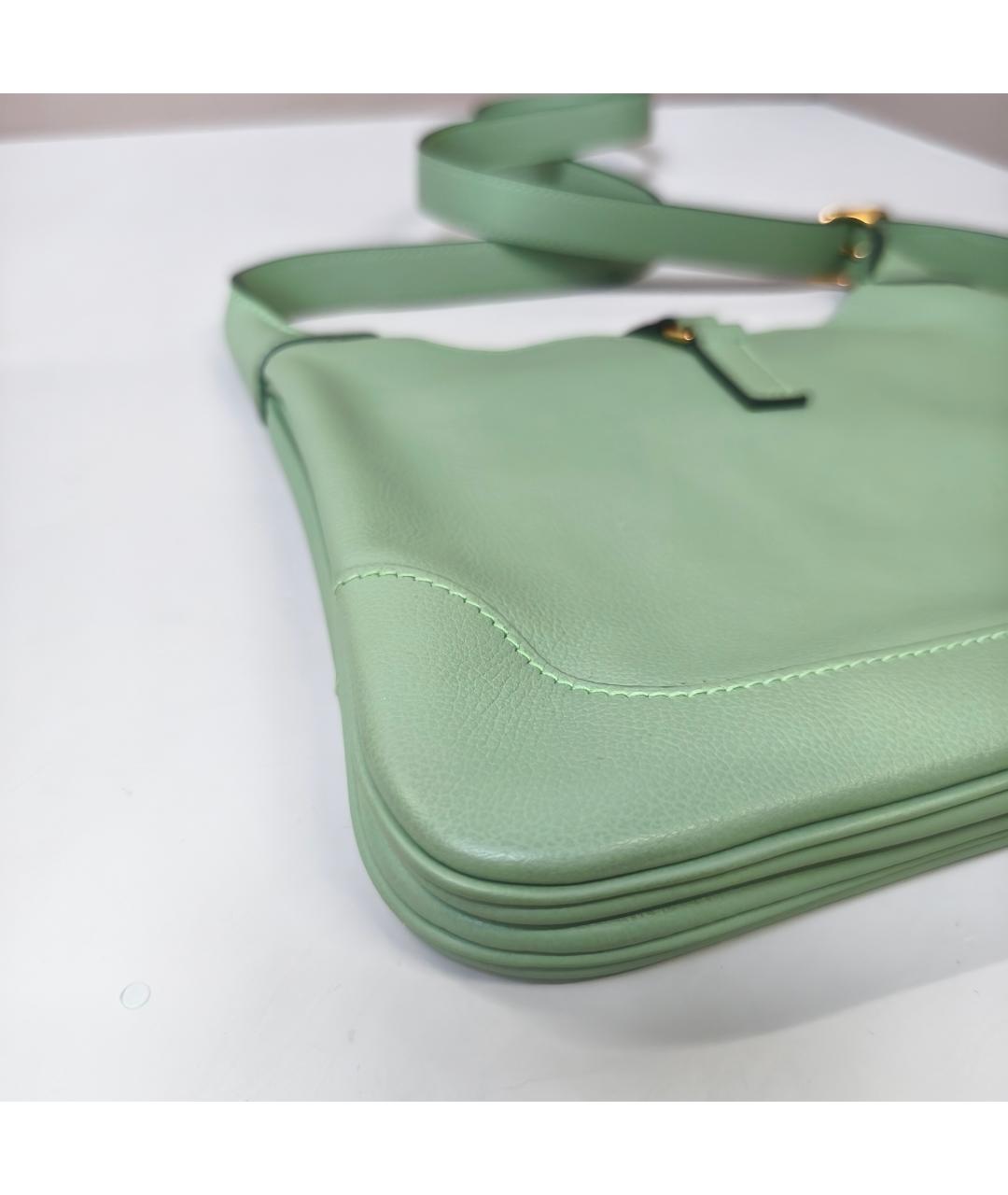 HERMES Зеленая кожаная сумка через плечо, фото 2