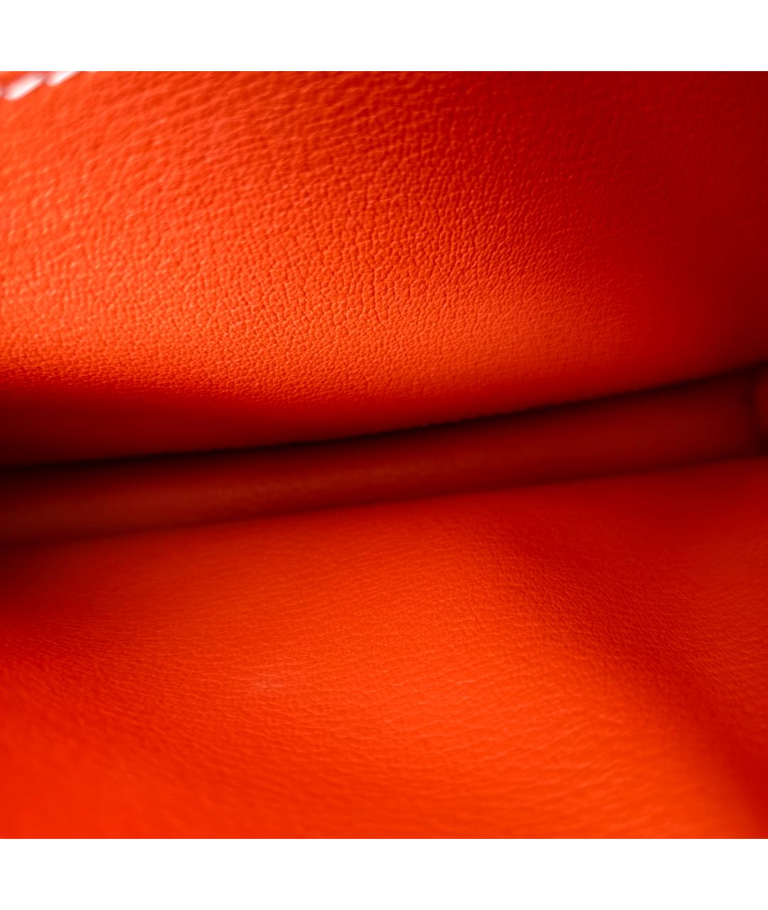 HERMES Оранжевая кожаная сумка через плечо, фото 3