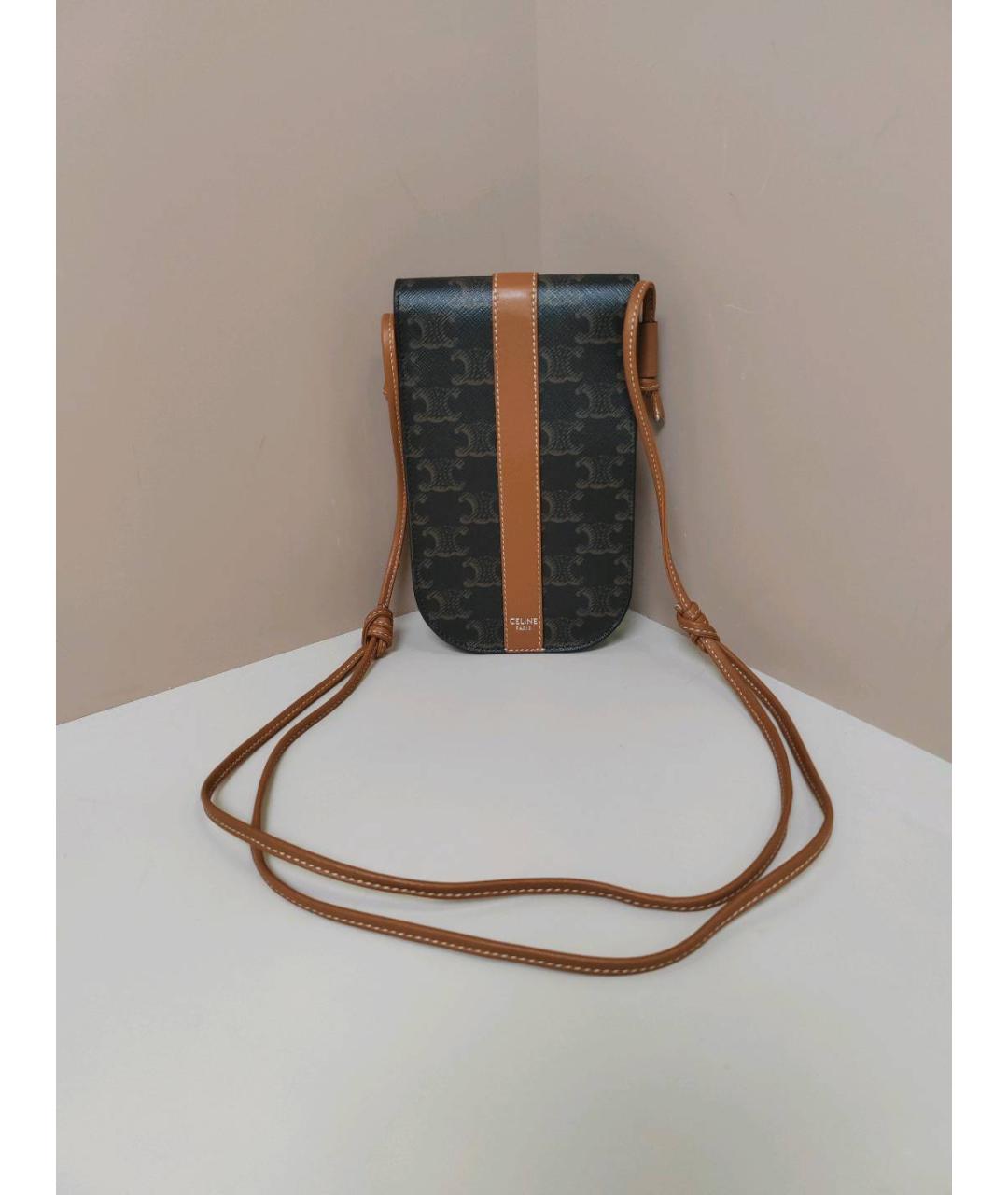 CELINE Коричневая сумка через плечо, фото 3